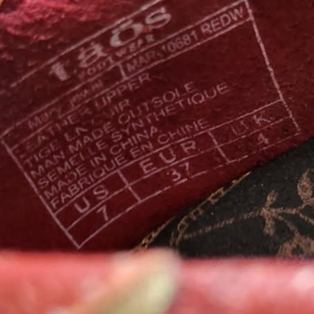 TAOS Leather Red Black Mary Jane Slip On Walk Skirt Casual Loafer Shoe Women 7 - Picture 12 of 13